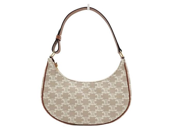 Céline Borsa Hobo Triomphe Ava Beige Marrone
