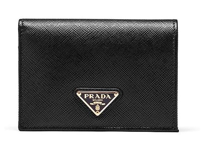 Gucci Saffiano Triangular Logo Black Women's Wallet
