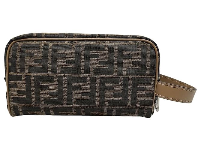 Fendi Necessaire de Jacquard Small Marrom