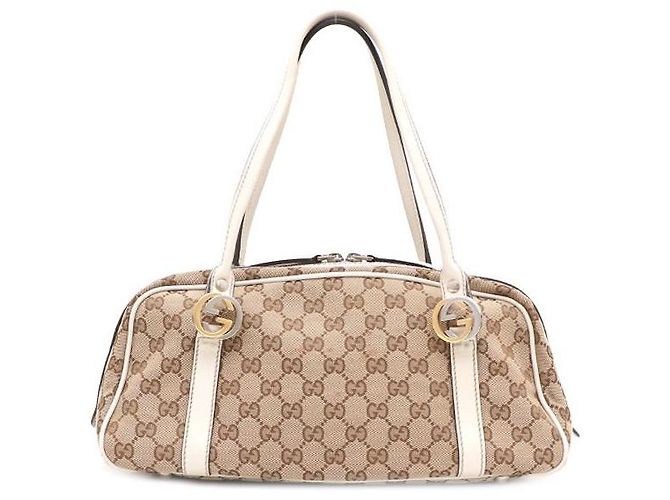 Gucci Mini Bolsa Boston e Bolsa de Ombro em jacquard com logo GG Marrom