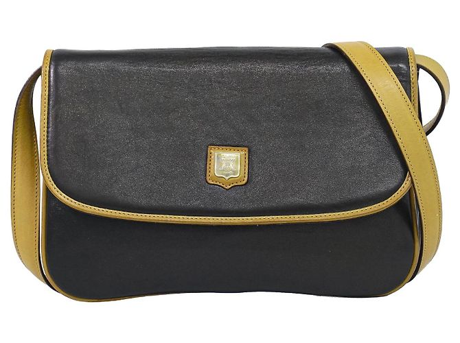 Céline Celine Vintage Flap Leather Nero