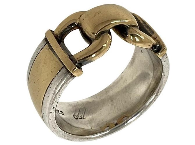 Hermès HERMES Montevideo Ring Silber Golden 