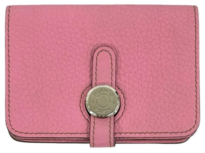 Hermès Monedero Hermes Dogon Compact en Rosa