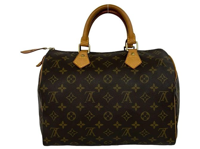 Louis Vuitton Speedy 30 Monogram Leder Handtasche Braun