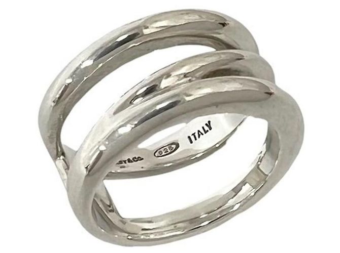 Tiffany & Co Anello Tiffany Open Diagonal Band Ring Argento