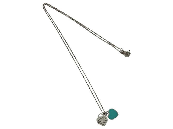 Tiffany & Co Tiffany Vintage Double Heart Tag Halskette Silber