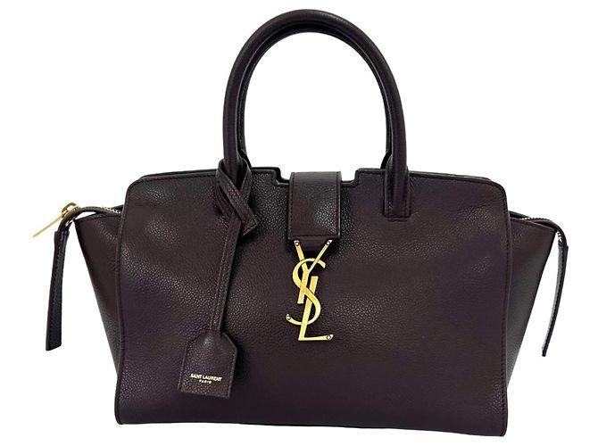 mala Saint Laurent Downtown Baby Cabas Marrom
