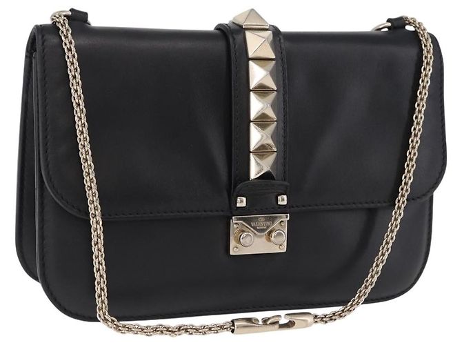 Valentino Garavani Glam Lock Leather Medium Nero 