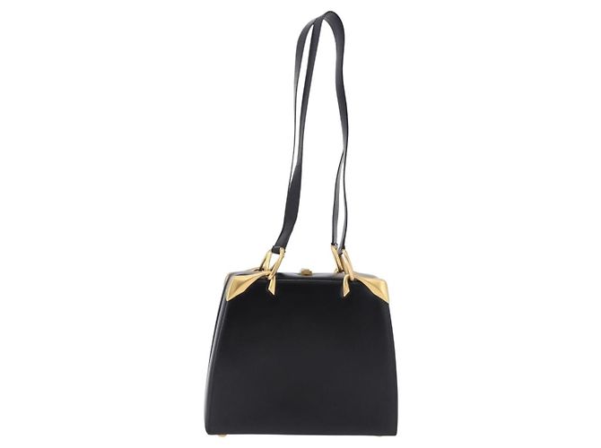 Céline Celine Vintage Leather Medium Noir