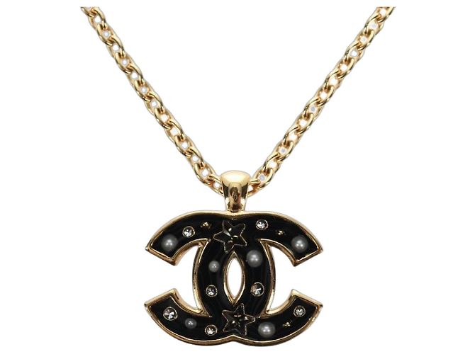 Collana CHANEL COCO Metallo Tono Oro CC Auth 196477SAM
