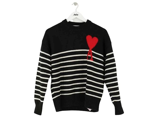Ami Wollpullover schwarz 