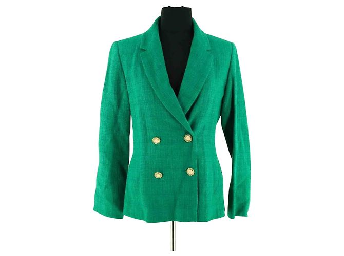 Blazer Sandro de algodón verde 