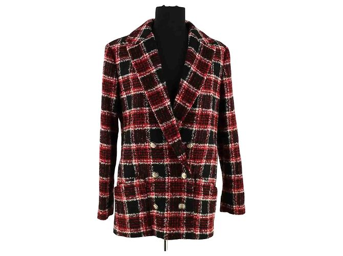 Maje Red Wool Coat