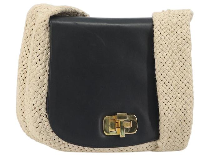 Borsa a tracolla Salvatore Ferragamo in pelle nera e oro Auth 197141 Nero D'oro