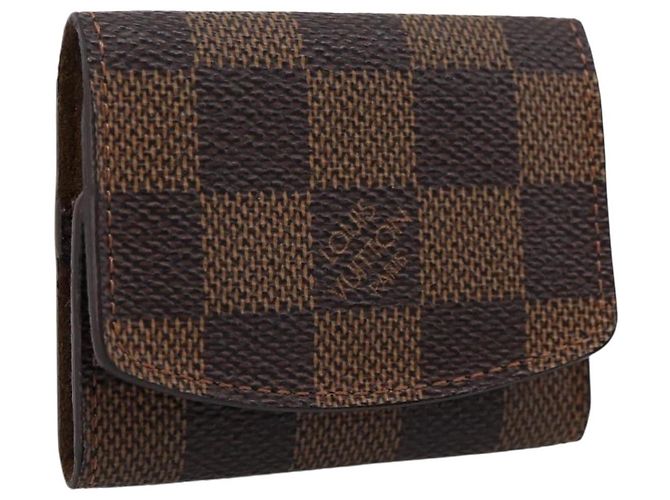 LOUIS VUITTON Damier Ebene Bouton de Manchette Case Cuff Case LV Auth BA15058