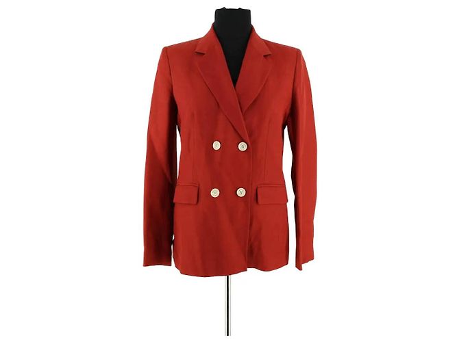 Blazer Sandro de algodón rojo Roja 