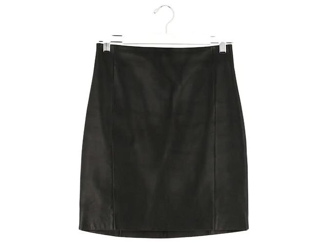 Saia de couro preta Iro Preto