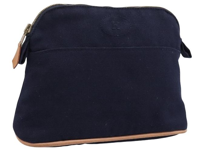 Hermès HERMES Bolide PM Pouch Cotton Navy Auth BA15256A Blu navy