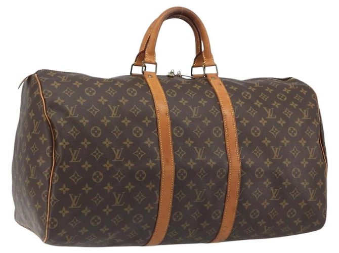 LOUIS VUITTON Monogram Keepall 55 Boston Bag M41424 LV Auth ka5726 Monograma