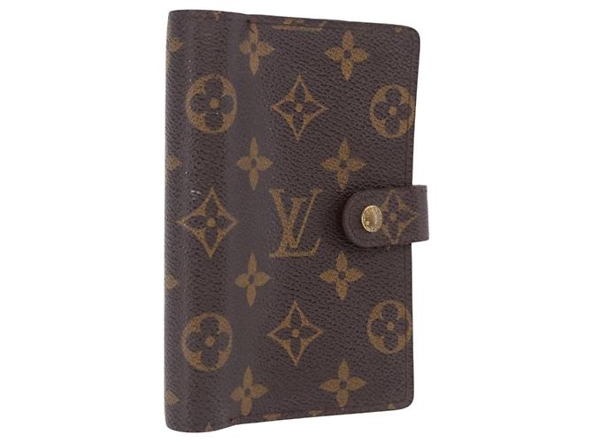 LOUIS VUITTON Monogram Agenda PM Day Planner Cover R20005 LV Auth 197145