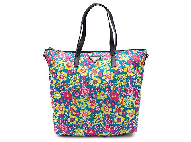 Borsa Prada Tessuto Stampato Blu