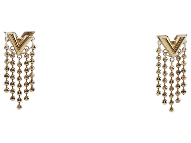 Orecchini a pressione Louis Vuitton Gold Plated Essentials V Skin D'oro