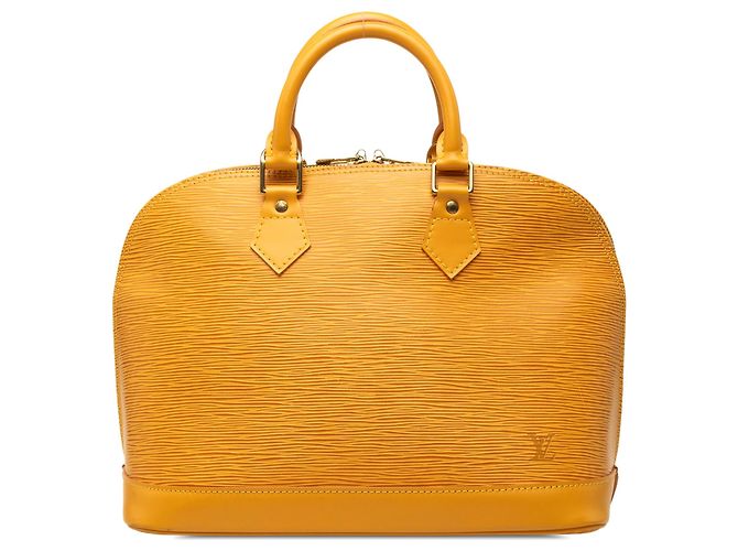 Borsa a mano Louis Vuitton Epi Alma PM Gialla Giallo