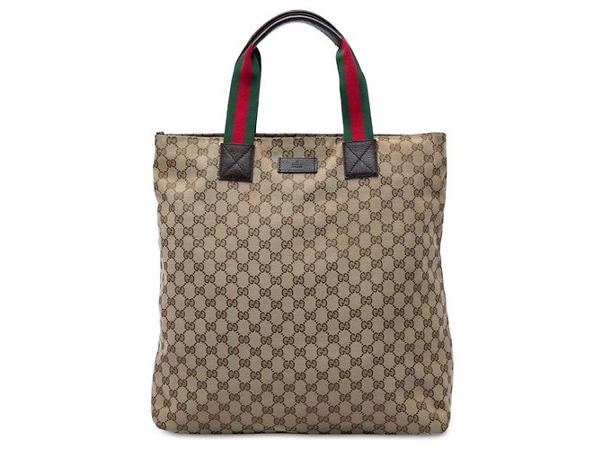 Tote Verticale Gucci GG Canvas Web beige