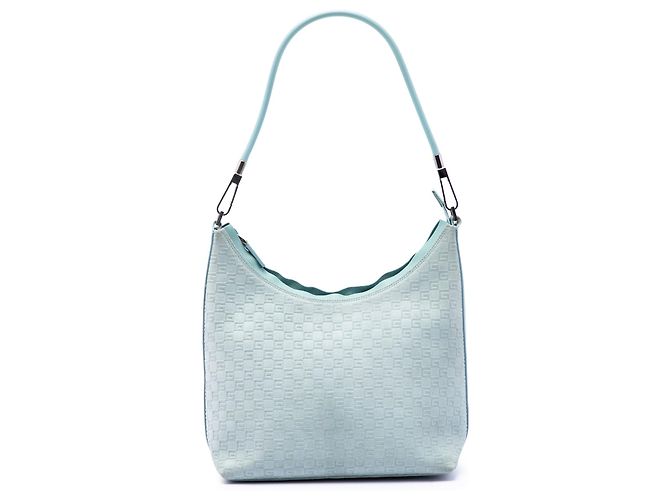 Sac à épaule en daim bleu Gucci Square G
