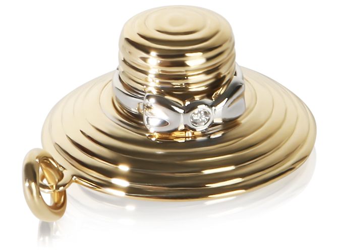 Tiffany & Co. Charm cappello a tesa larga in oro bianco e oro giallo con diamanti 