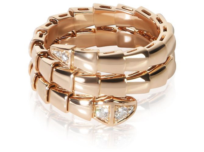 Bulgari Anel Serpenti Viper Wrap em ouro rosa e diamantes BVLGARI