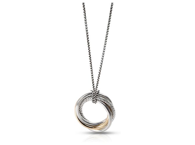 Pendente Crossover David Yurman in oro giallo e argento sterling