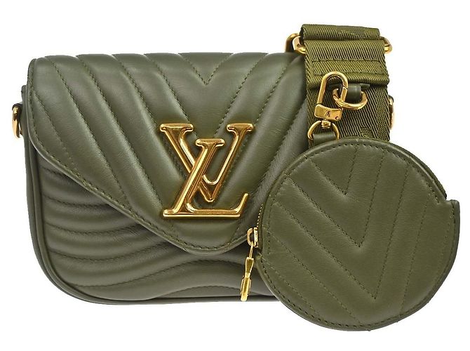 Louis Vuitton New Wave Multi Pochette in pelle matelassé Cachi
