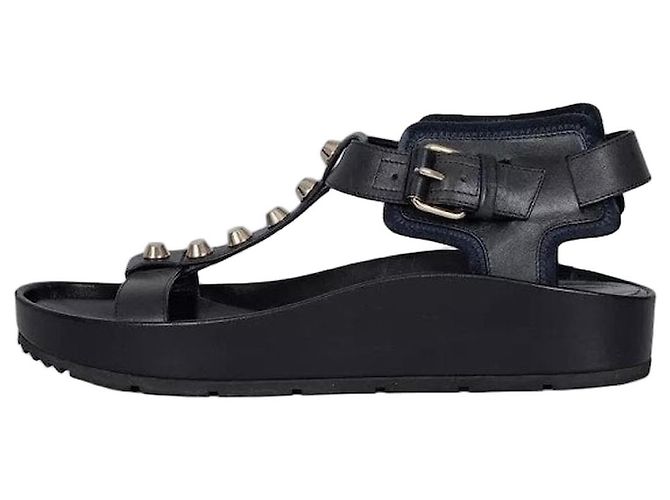 Sandali Balenciaga in pelle nera e argento, EU 38 usati