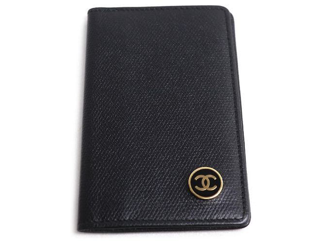 Chanel Coco Button Visitenkartenetui Schwarz