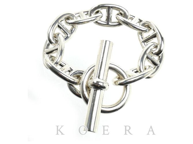 Hermès Bracciale con charm HERMES in Argento Sterling 925 