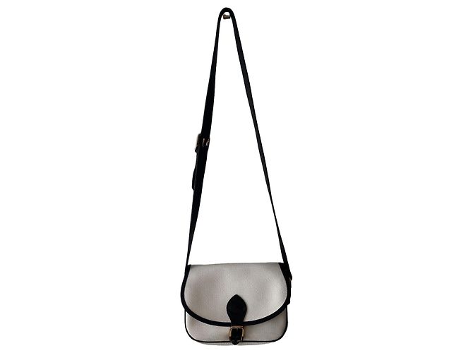 Borsa a tracolla Longchamp Bianco Blu navy 