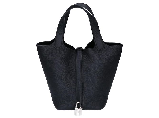 Hermès HERMES Togo Picotin Lock PM Handtasche Schwarz
