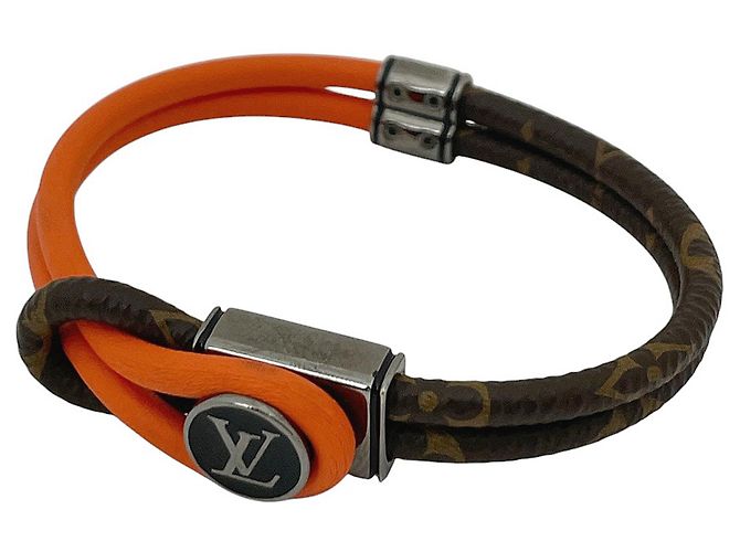 Bracciale con Charms Louis Vuitton Loop It Marrone Arancione
