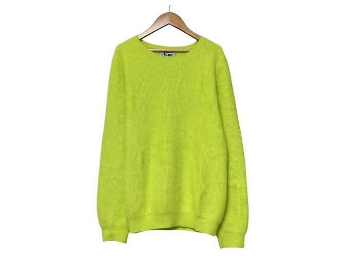 Pull en maille angora Acne Doré Jaune