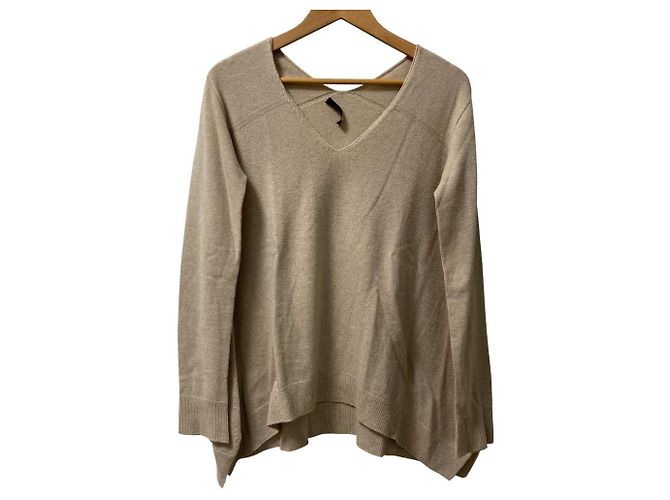 Autre Marque The Row V-Ausschnitt Strickpullover Beige