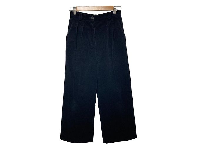 Apc A.P.C. Pantaloni larghi in velluto a coste Nero