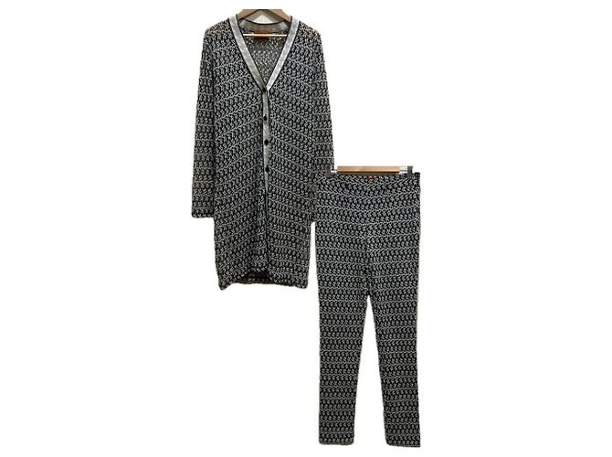 Autre Marque Missoni besticktes Crochet-Strick-Set Braun