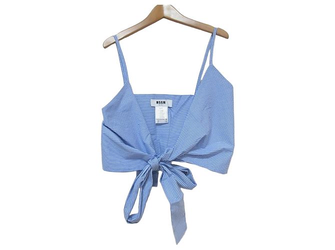 Autre Marque MSGM Stripe Bustier Blue