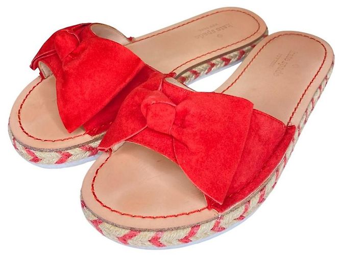Kate Spade Espadrilles-Sandalen mit Schleife Rot