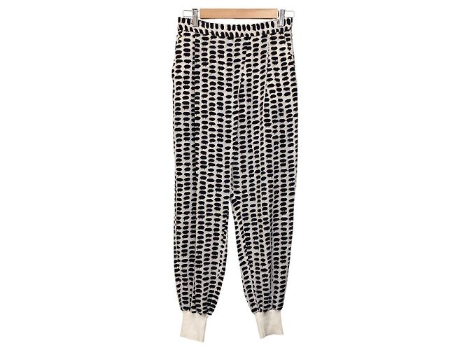 Stella Mc Cartney Calças de seda canelada Stella McCartney Branco