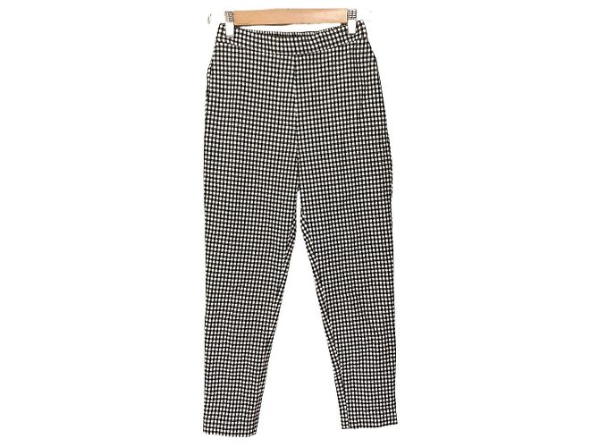Autre Marque CELFORD Gingham Check Easy Pants Nero
