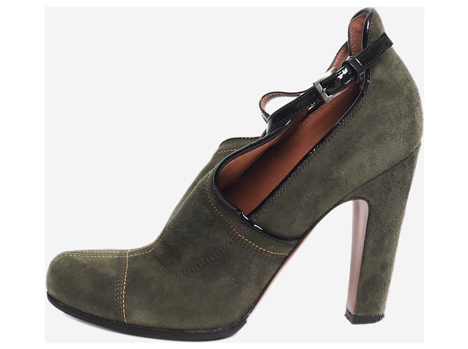 Alaïa Talons en daim vert - taille EU 35.5 (UK 2.5)