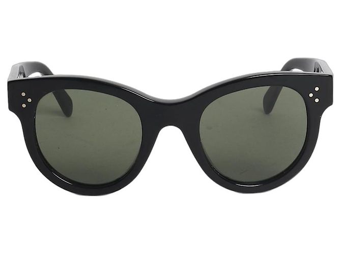 Céline Schwarze Sonnenbrille mit rundem Gestell