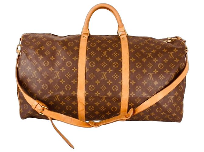 Louis Vuitton Keepall 60 Reisetasche aus Monogram Canvas Braun Monogramm